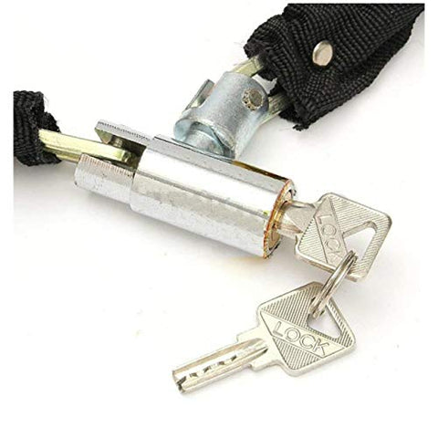 Image of FASTPED Strong Steel Chain Bicycle Lock Cover With Cloth And 2 Keys