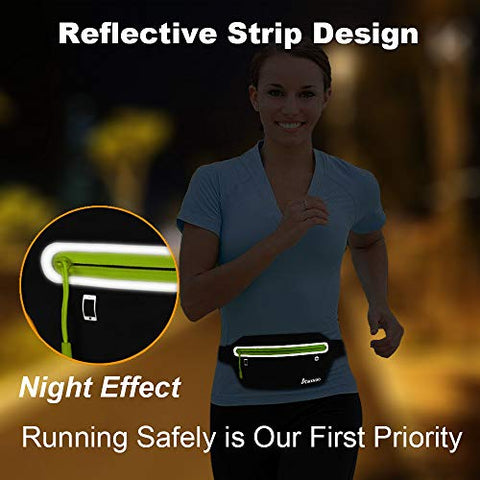Image of AIKENDO Slim Running Belt Fanny Pack,Fitness Waist Pouch Bag Exercis Gym Waist Pack,Jogging Belt Runners for iPhone XS Max XR 8 7 plus Samsung Note,Workout Running Accessories Phone Holder for Running