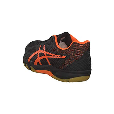 Image of ASICS Gel-Blade 7 Men's Badminton Shoes (Black-Shocking Orange, 10)