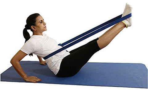 Image of Yogasya - Yoga Belt - 8 Feet Length - 1.5" Width - Yoga Props - for Safe, Perfect & Challenging Yoga Posture - Blue