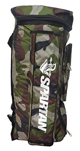 Image of Spartan Ms Dhoni Cricket Kit Camouflage Backpack- White Print
