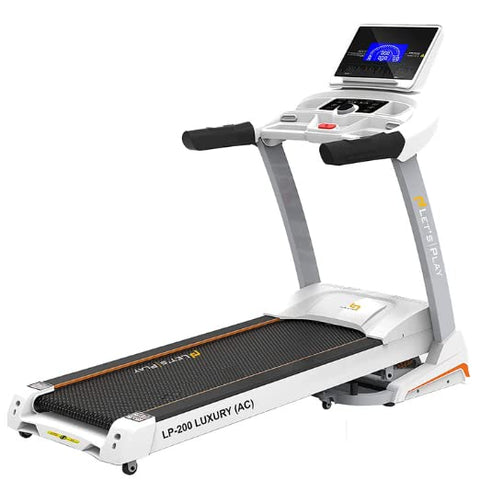 Image of Toning® Automatic Treadmill 3.HP AC Motor (Peak 6 HP) LP-200AC Semi Commercial Treadmill with Extra Suspension Technology, Auto Inclination, 7" LCD Display (White)