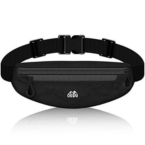 Image of Fanny Packs for Men & Women Cute, Running Belt Waist Pack Bag for with Adjustable Strap Travel Sports - Black