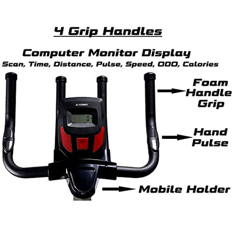 Image of Kobo SB-4 with 13 Kg Fly Wheel Exercise Spin Bike (Imported)