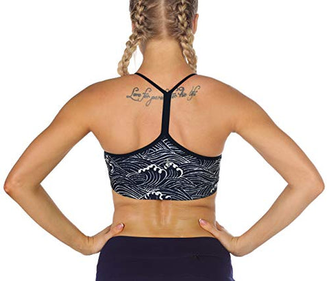 Image of icyzone Workout Sports Bras for Women - Running Fitness Exercise Yoga Bra, Athletic Activewear Tops (S, Spindrift)