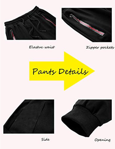 Image of Lavnis Men's Casual Tracksuit Long Sleeve Full Zip Running Jogging Athletic Sports Set Style 2 Black L