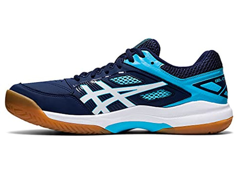 Image of ASICS Men's Gel-Court Hunter Peacoat/Aquarium Leather Indoor Shoes-11 UK (46.5 EU) (12 US) (1071A020)