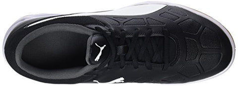Image of Puma Unisex-Adult Tenaz Black White-Iron Gate-Gum Badminton Shoes-8 UK (104889)