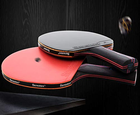 Image of Senston Ping Pong Paddles Set Includes 2 High Performance Table Tennis Rackets and 1 Portable Storage Bag Included for Indoor or Outdoor Play Table Tennis Bat