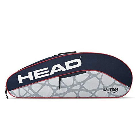 Image of HEAD Polyester Ignition Pro 6R Badminton Kit Bag (Navy & Grey)