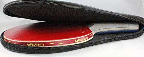 Image of Butterfly Wooden 401 Table Tennis Racket Set - 1 Ping Pong Paddle 1 Ping Pong Paddle Case - Gift Box - ITTF Approved (red, grey, and blue )