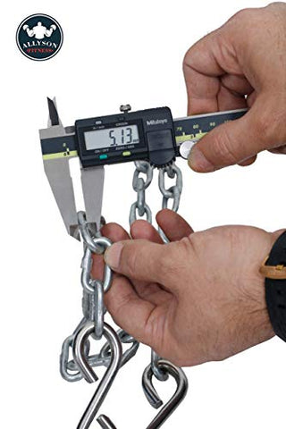 Image of ALLYSON FITNESS Steel Pull Up/Chin up Bar, Heavy Duty Rod with Thick Chain Hanging Rod Pull Up Bar (5 FEET Thick Chain)