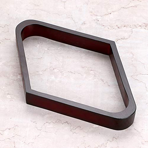 Image of OwnMy Set of 2 Wooden Billiard Ball Rack Set, Vintage Solid Wood Billiard 8-Ball Triangle Rack & 9-Ball Diamond Rack Table Pool Ball Racks (Red)