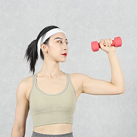 Image of FITNESS INDIA™ Neoprene Vinyl Dumbbell 1 kg each (Set of 2) Fitness Gym Exercise, Non-Slip Hand, Biceps Triceps for Men & Women