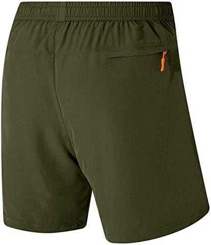 Image of CBlue Men's Outdoor Quick Dry Lightweight Sports Shorts Zipper Pockets (Small, Army)
