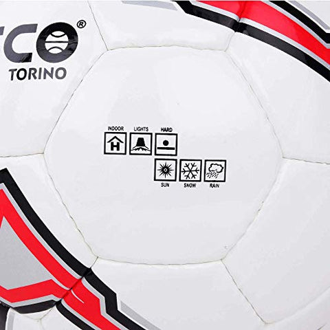 Image of Cosco Torino PVC Football, Size 5, (Red/White/Black)