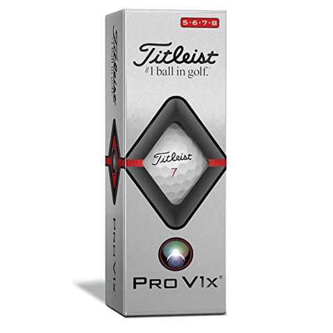 Image of Titleist Pro Urethane V1x Golf Balls, White, High Play Numbers (5-8), One Dozen