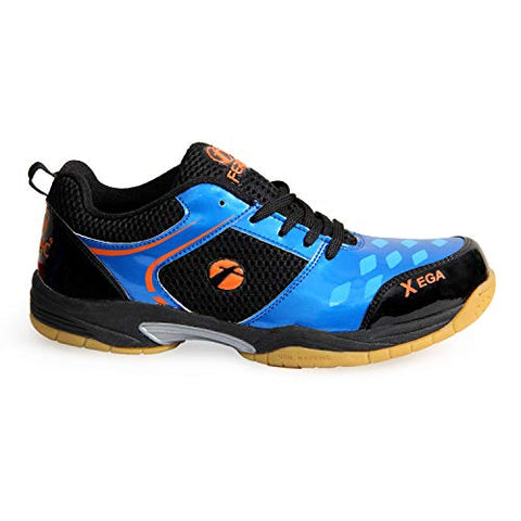 Image of FEROC PCOCK Blue Black Gel Series Badminton Shoes Free Heel Gel
