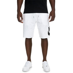 Nike Mens Sportswear Logo Shorts White/Black 836277-100 Size Large