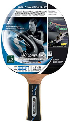 Image of Donic Wood Waldner 700 Table Tennis Bat (Black/Blue, Colour May Vary)
