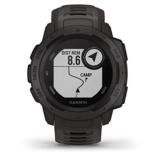 Garmin Instinct, Rugged Outdoor Smart Watch with GPS, Wireless Bluetooth - Black