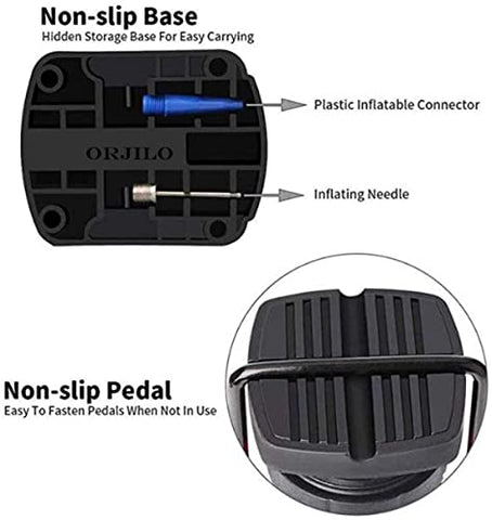 Image of ORJILO Portable Mini Bike Pump/Cycle Foot Pump Foot Activated with Pressure Gauge Floor Bicycle Bikes Pump & Cycle Pump Bicycle Tire Pump for Road