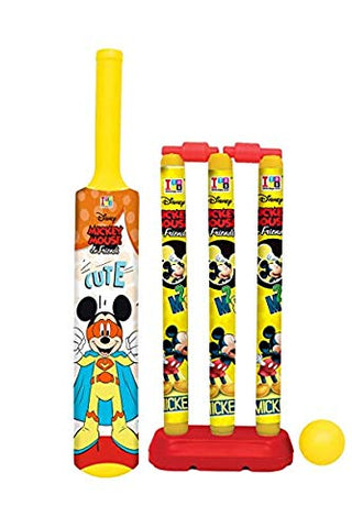 Image of MANAKI ENTERPRISE Cricket Kit Set for Kids 3 Stumps with 1 Bat and 1 Ball for Playing Perfect Cricket Combo Set ( 18 inch.Cricket Set)
