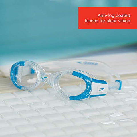 Image of Speedo 811596C527 Futura Biofuse Goggles, 1SZ (Clear/White/Clear)