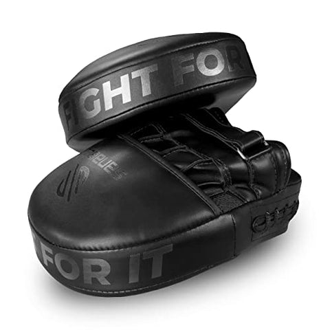 Image of Sanabul Essential Curved Boxing MMA Punching Mitts (Allblack)