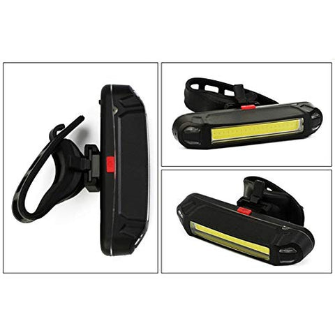 Image of Dark Horse® Bicycle USB Rechargeable New Light 5 Mode Red & Blue LED Tail Light
