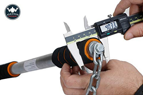 Image of ALLYSON FITNESS Steel Pull Up/Chin up Bar, Heavy Duty Rod with Thick Chain Hanging Rod Pull Up Bar (5 FEET Thick Chain)