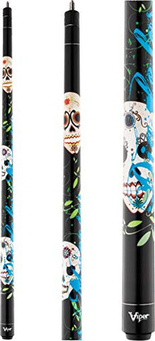 Image of Viper Underground 58" 2-Piece Billiard/Pool Cue, Dia De Los Muertos, 18 Ounce