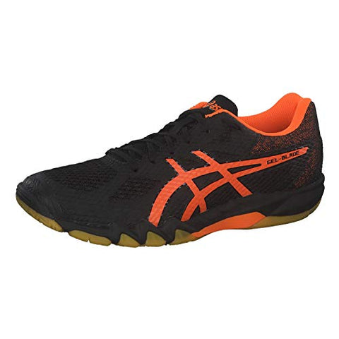 Image of ASICS Gel-Blade 7 Men's Badminton Shoes (Black-Shocking Orange, 10)