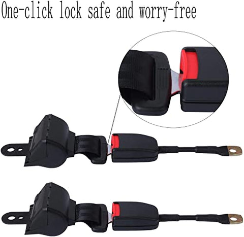 Image of Podoy Golf Cart Seat Belts Kit and Bracket Universal Retractable for Most Golf Carts, Compatible with E-ZGO TXT&RXV, Yamaha and Club Car DS Precedent