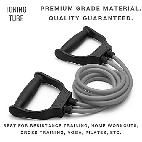 Image of LIVOX Double Toning Resistance Tube, Push up Bar and Double Wheel Ab Roller with Skipping Rope