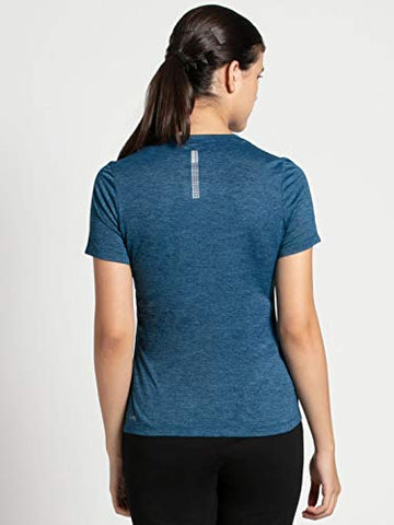 Image of Jockey Women's Plain Regular fit T-Shirt (MW01_Poseidon Medium)