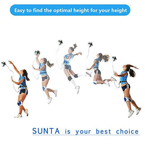 Image of Volleyball Training Equipment Aid, Solo Soccer Trainer, Solo Practice Trainer for Serving, Setting, Spiking and Arm Swing, Returns Ball After Every Swing for Beginners & Pro