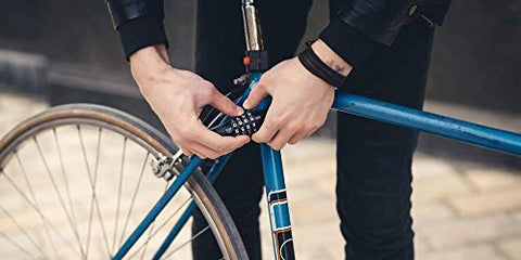 Image of ShreNik Bicycle Password Number Chain Secure 4 Digit Fixed Numeric Number Cable Lock (Black)