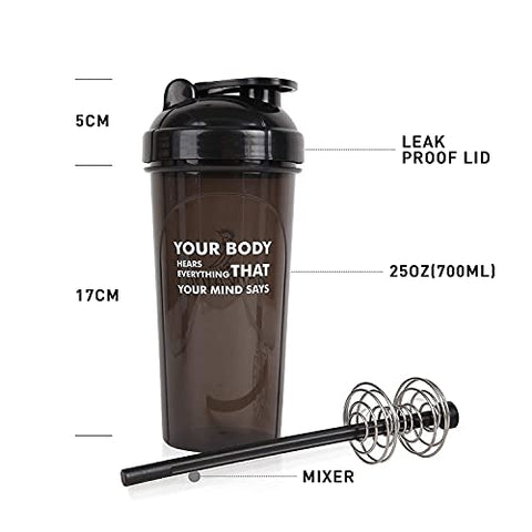Image of Cockatoo CS-01 Stainless Steel BPA-free Shaker Bottle (Black, 700ml )