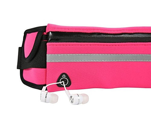 Image of dimok Running Belt Waist Pack - Water Resistant Runners Belt Fanny Pack for Hiking Fitness – Adjustable Running Pouch for All Kinds of Phones iPhone Android Windows