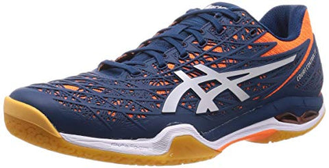 Image of ASICS Men's Court Control Ff Mako Blue/Pure Silver Badminton Shoes-6 UK (40 EU) (7 US) (1071A021)