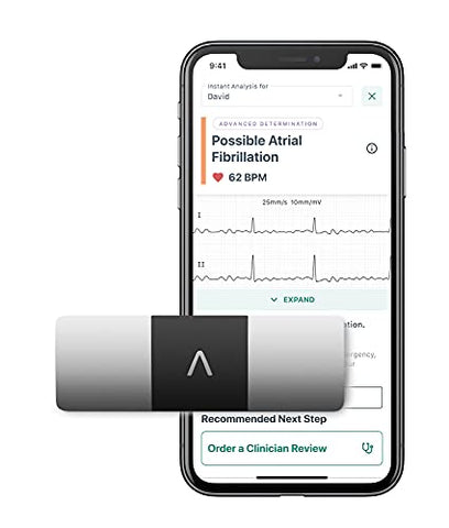 Image of KardiaMobile 6-Lead Personal EKG Monitor + 6 Arrhythmia Detections | Doctor Recommended | Detects AFib and PVCs | Medical-Grade and FDA-Cleared