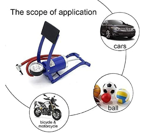 Image of ATMIYA CREATION Foot Pump, Portable Foot Air Pump forAir Tyre Infiltrator with Pressure Gauge for Car Tyres, Bicycle Tyres, Bike Tyres, Motorcycle Tyres, Balls, Air Mattress