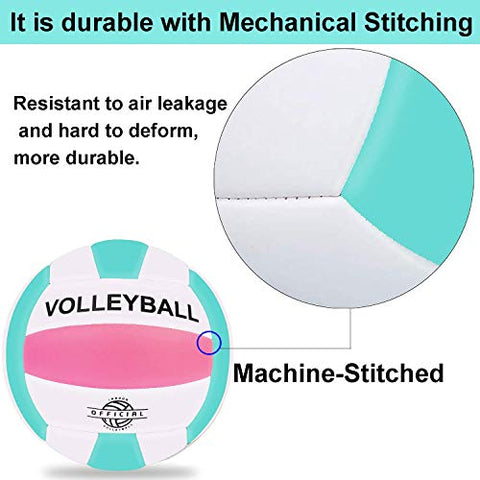 Image of EVZOM Super Soft Volleyball Beach Volleyball Official Size 5 for Outdoor/Indoor/Pool/Gym/Training Premium Volleyball Equipment Durability Stability Sports Ball