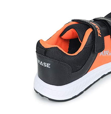 Image of TRASE Boys Black Orange Running Shoes - 11 UK (Kids)