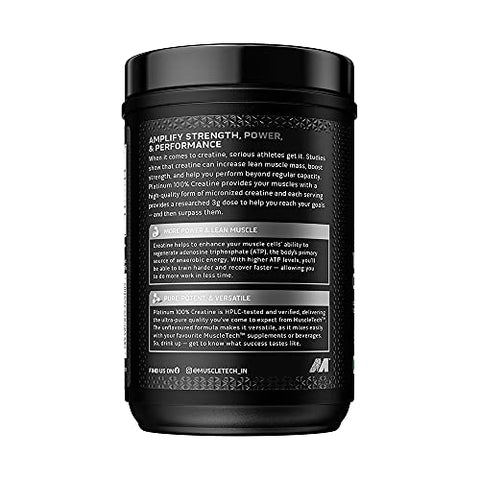 Image of Muscletech Essential Series Platinum 100% Creatine | Boost Muscle growth & Strength | Muscle Recovery | Sports Nutrition | 0.88 lb (400 g)