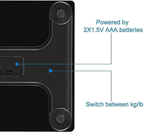 Image of Ardith Electronic Thick Tempered Glass LCD Display Digital Personal Bathroom Health Body Weight Weighing Scales For Body Weight, Weight Scale Digital For Human Body