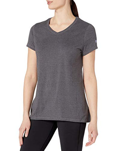 Image of Champion Women's Double Dry Cotton Tee, Granite Heather, S