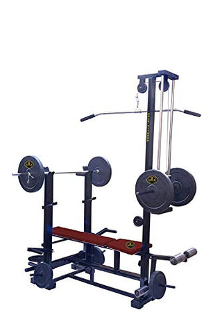 Image of GOLD FITNESS Muscle Gaining Multipurpose 20 in 1 Decline Bench Gym Equipment ( 2 x 2 Strong Iron Pipe, Black)