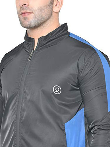Image of CHKOKKO Men Hooded Zipper Reversible Track suit Blk Royal size L